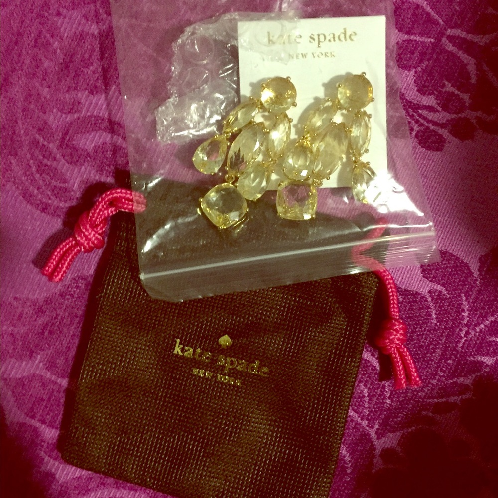 NEW Kate Spade ♠️ Chandelier Earrings W. Dustbag - Picture 7 of 7